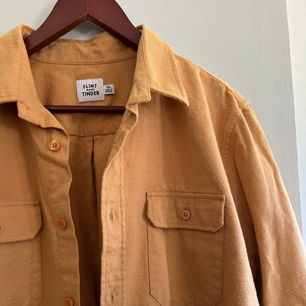 Flint and Tinder XL Honey Yellow Button Down